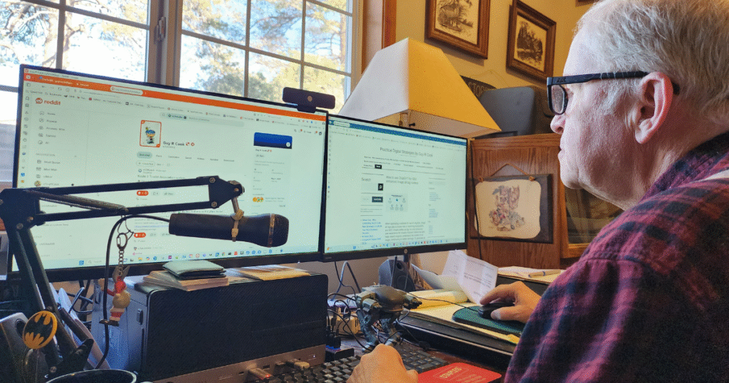 Guy Cook with dual monitors featured image