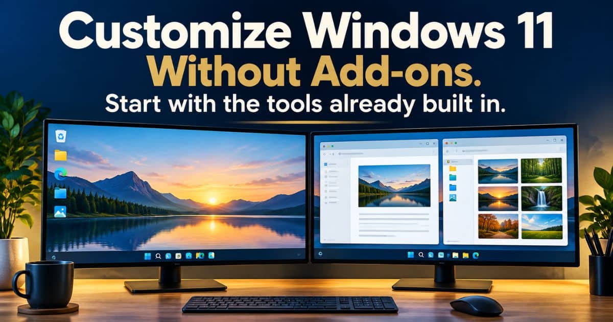 Customize Windows 11 Without Windhawk or Add-ons
